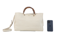 GUCCI BAMBOO SHOPPER TOTE OFF WHITE