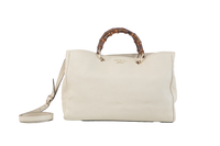 GUCCI BAMBOO SHOPPER TOTE OFF WHITE