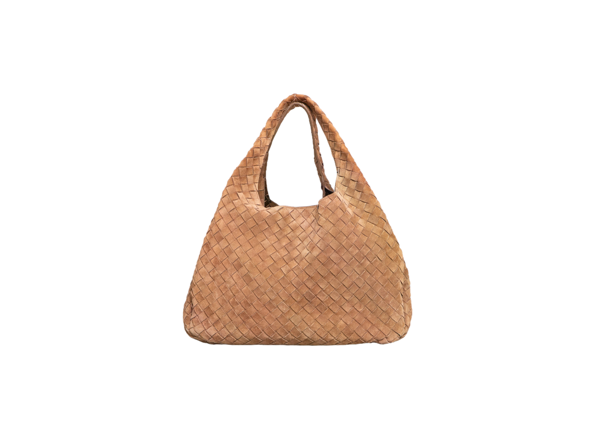 BOTTEGA CAMPANA MEDIUM SUEDE CARAMEL