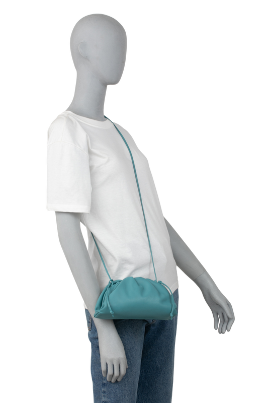 BOTTEGA MINI POUCH TURQUOISE