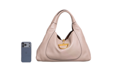 GUCCI SOFTBIT MAXI GRAINY LEATHER TAUPE