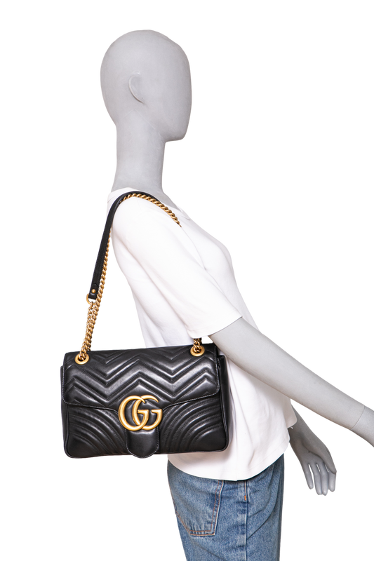 GUCCI GG MARMONT MEDIUM BLACK