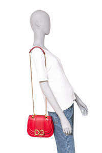 D&G DG AMORE CROSSBODY LEATHER RED