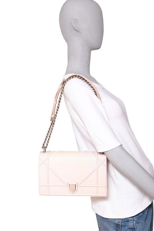 DIOR DIORAMA MEDIUM GRAINED CALFSKIN ROSE