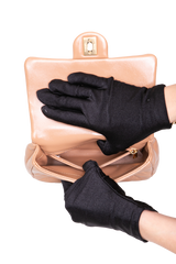 CHANEL MINI FLAP TOP HANDLE FLAP BEIGE SHINY LAMBSKIN - GOLD HDWR