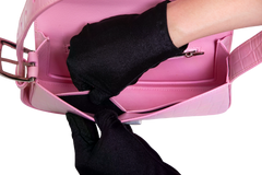 BALENCIAGA GHOST SLING CROCO EMBOSSED PINK