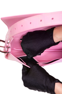 BALENCIAGA GHOST SLING CROCO EMBOSSED PINK