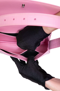 BALENCIAGA GHOST SLING CROCO EMBOSSED PINK