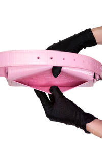 BALENCIAGA GHOST SLING CROCO EMBOSSED PINK