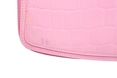 BALENCIAGA GHOST SLING CROCO EMBOSSED PINK