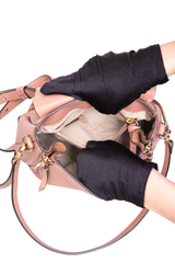CHLOÉ BACKPACK FAYE SMALL SUEDE CALFSKIN OLD PINK