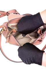 CHLOÉ BACKPACK FAYE SMALL SUEDE CALFSKIN OLD PINK