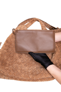 BOTTEGA CAMPANA MEDIUM SUEDE CARAMEL