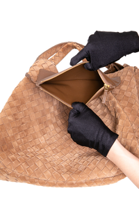 BOTTEGA CAMPANA MEDIUM SUEDE CARAMEL