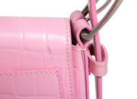 BALENCIAGA GHOST SLING CROCO EMBOSSED PINK