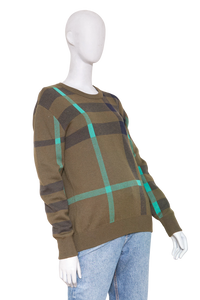 BURBERRY SWEATER WOOL CREWNECK HOUSE CHECK