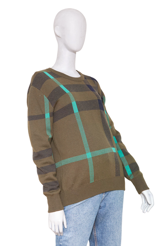 BURBERRY SWEATER WOOL CREWNECK HOUSE CHECK