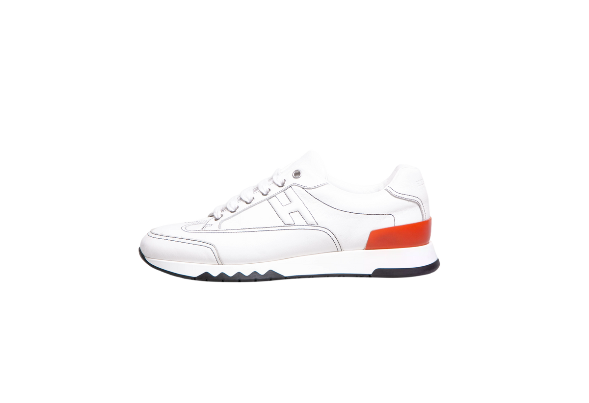 HERMÈS TRAIL SNEAKER IN CALFSKIN WHITE - 37 BR
