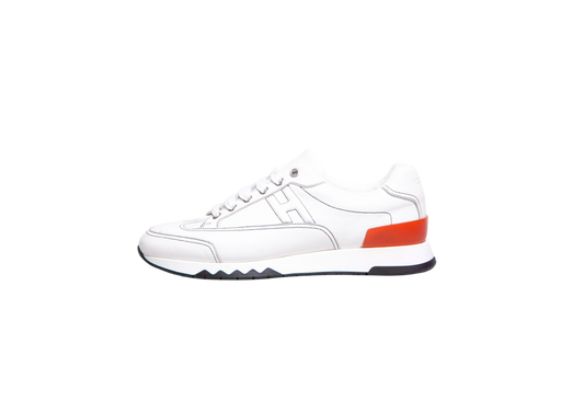 HERMÈS TRAIL SNEAKER IN CALFSKIN WHITE - 37 BR