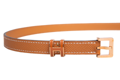 HERMÈS BELT POP H 15 EPSOM GOLD - ROSE GOLD