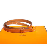 HERMÈS BELT POP H 15 EPSOM GOLD - ROSE GOLD