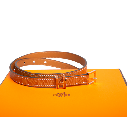HERMÈS BELT POP H 15 EPSOM GOLD - ROSE GOLD