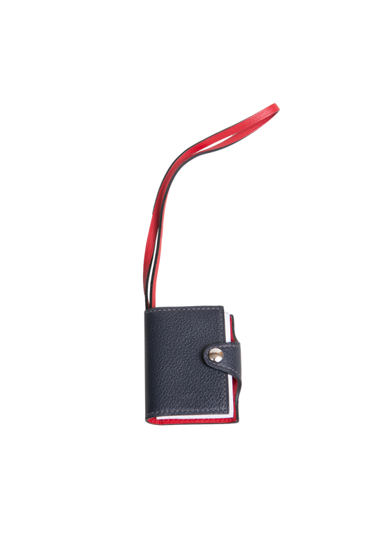 HERMÈS ULYSSE NANO LEATHER BLEU SAPHIR/ROUGE DE COEUR