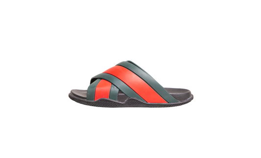 GUCCI SLIDE CRISS CROSS RUBBER WEB BLACK - 41/42 BR