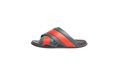 GUCCI SLIDE CRISS CROSS RUBBER WEB BLACK - 41/42 BR