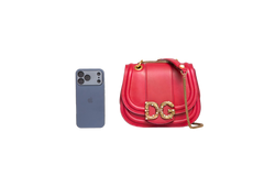 D&G DG AMORE CROSSBODY LEATHER RED
