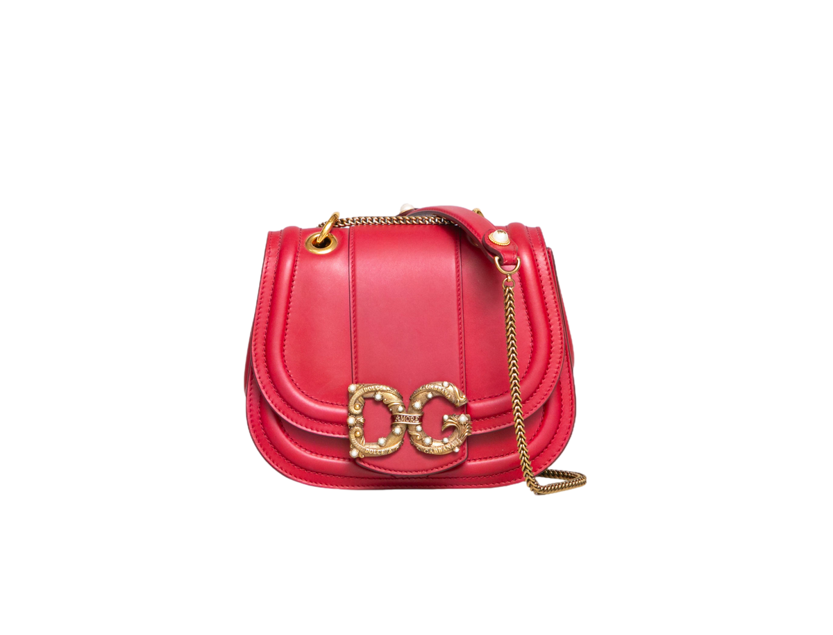 D&G DG AMORE CROSSBODY LEATHER RED