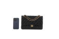 CHANEL CLASSIC DF JUMBO CAVIAR BLACK HDW