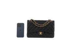 CHANEL CLASSIC DF JUMBO CAVIAR BLACK HDW