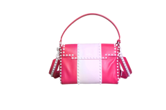 VALENTINO ROCKSTUD SPIKE MEDIUM BRIGHT PINK/WHITE