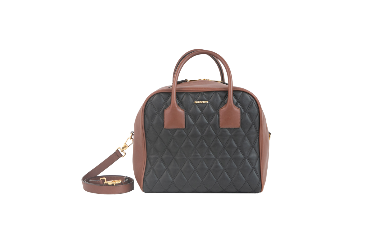 BURBERRY CUBE BAG MEDIUM QUILTED LAMBSKIN