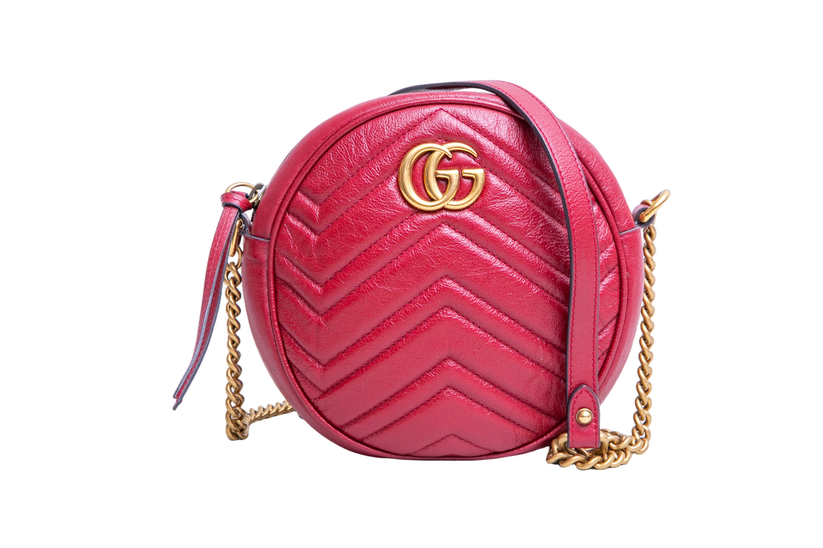 GUCCI ROUND GG MARMONT RED