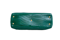 FENDI PEEKABOO MEDIUM CROCO EMBOSSED GREEN