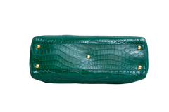 FENDI PEEKABOO MEDIUM CROCO EMBOSSED GREEN