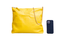 MIU MIU SOFT HANDBAG LEATHER TOPÁZIO