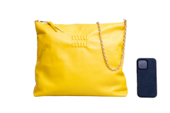 MIU MIU SOFT HANDBAG LEATHER TOPÁZIO