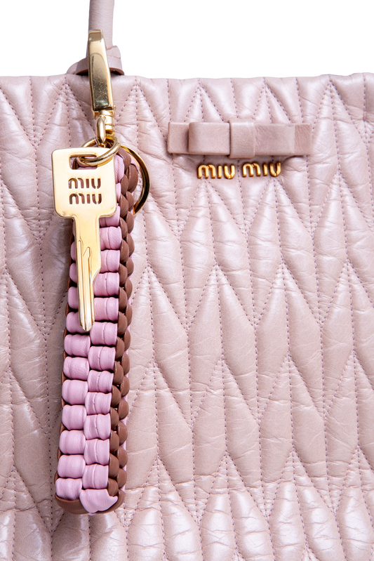MIU MIU BRAIDED CORD KEYCHAIN
