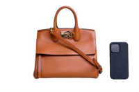 FERRAGAMO STUDIO TOTE LEATHER BROWN