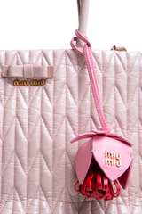 MIU MIU LEATHER TRICK PINK/RED CHARM