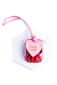 MIU MIU LEATHER TRICK PINK/RED CHARM