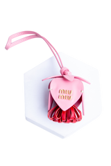 MIU MIU LEATHER TRICK PINK/RED CHARM