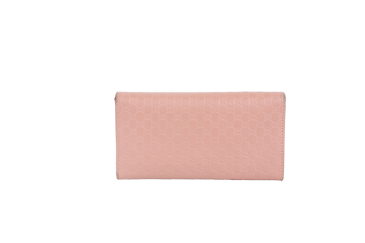 GUCCI WALLET LONG MICROGUCCISSIMA LIGHT PINK