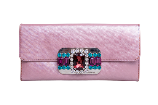 PRADA SAFFIANO STONES WALLET ANTICO