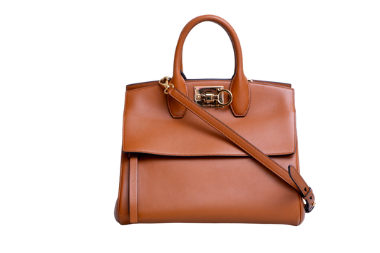 FERRAGAMO STUDIO TOTE LEATHER BROWN