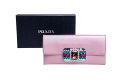 PRADA SAFFIANO STONES WALLET ANTICO