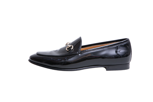 GUCCI LOAFER JORDAAN HORSEBIT PATENT BLACK - 37 BR